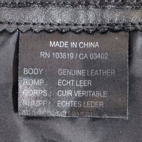 Harley-Davidson rider leather vest men's sz XL black with orange graphic design - Picture 6 of 14